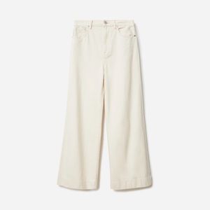Everlane Ivory Wide Leg Jean